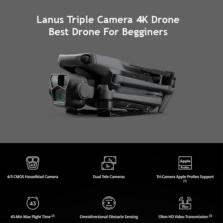 Lanus Triple Camera 4K Drone