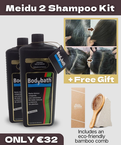 3-in-1 Shampoo for White Hair + FREE Eco-Friendly Bamboo Comb